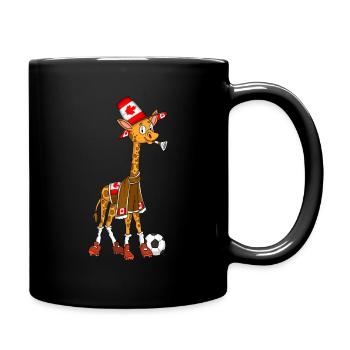 Giraffen Fan Kanada - Tasse einfarbig - Schwarz - Rechts