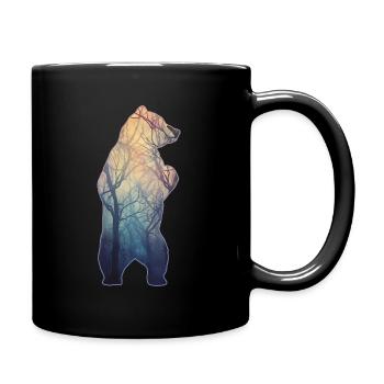 Jäger Bergsteiger Wanderer Bär - Tasse einfarbig - Schwarz - Rechts