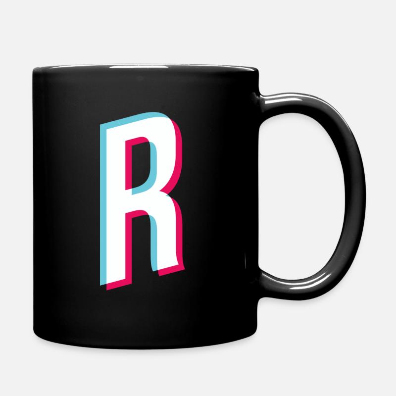 R - lettre R - Mug uni - noir