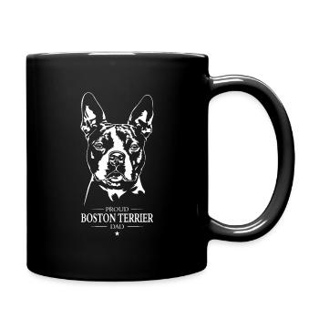Boston Terrier Dad Hunde Hund Wilsigns - Tasse einfarbig - Schwarz - Rechts