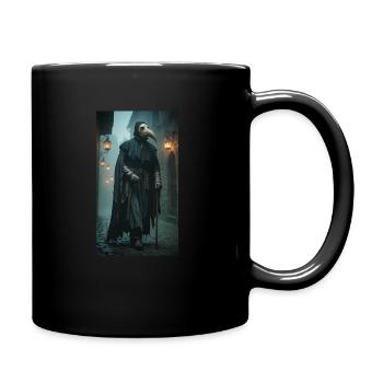 Alchemist mit Krähenschnabel - Pest im Mittelalter - Tasse einfarbig - Schwarz - Rechts
