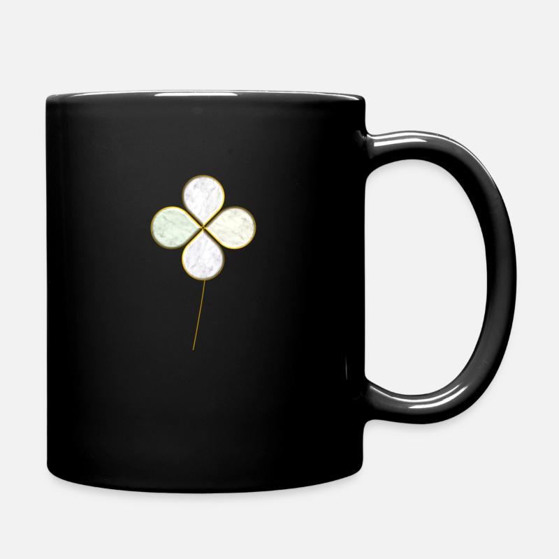 Blume - Tasse einfarbig - Schwarz