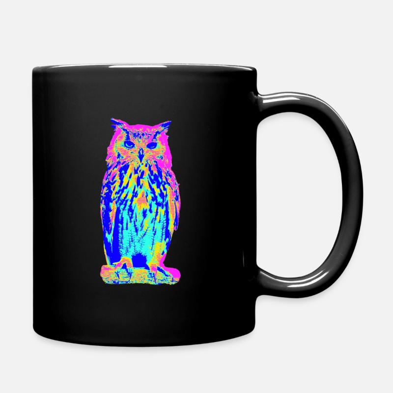 hibou grand-duc - Mug uni - noir