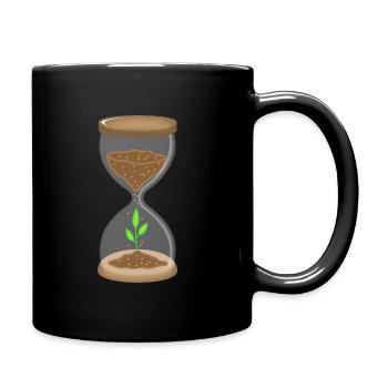 EARTH DAY SANDUHR TIME PLANT NATURE EXPERIENCE IDEA - Full Colour Mug - black - Right