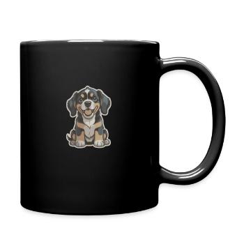 Ein treuer Begleiter für Hunde undKaffeeliebhaber! - Tasse einfarbig - Schwarz - Rechts