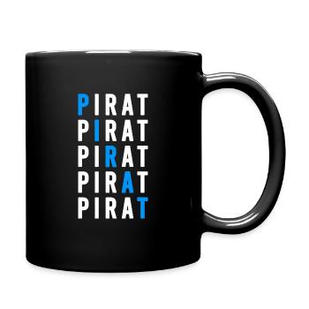 Pirat - Tasse einfarbig - Schwarz - Rechts