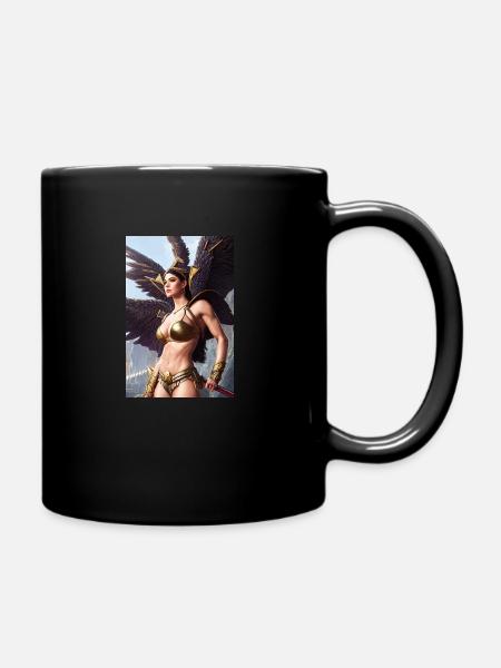 Weibliche Amazone - Amazonen - Tasse einfarbig - Schwarz