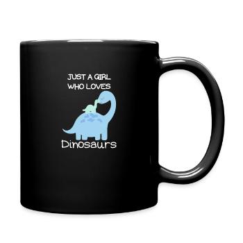 Just a Girl who loves Dinosaurs Gift Baby - Full Colour Mug - black - Right