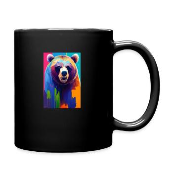 grizzly bear - Tasse einfarbig - Schwarz - Rechts