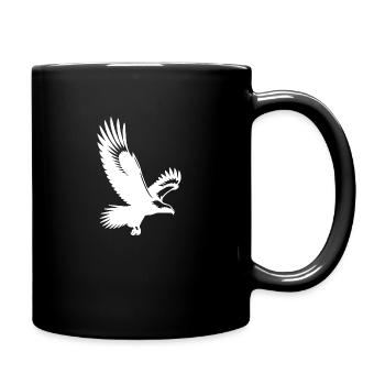 Pygargue à queue blanche avec d’énormes ailes tatouage oiseau - Mug uni - noir - Droite