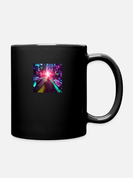 Cyberwelt - Tasse einfarbig - Schwarz
