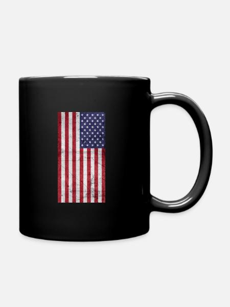 USA flag - Tasse einfarbig - Schwarz
