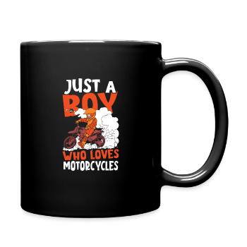 Nur ein Junge, der Motorräder liebt - Tasse einfarbig - Schwarz - Rechts