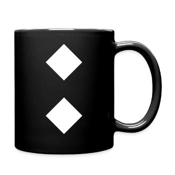 Oberleutnant weiss - Tasse einfarbig - Schwarz - Rechts