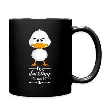 Canard en colère: je suis fou - Mug uni - noir - Droite