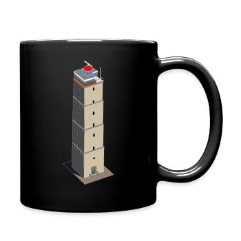 Brandaris - Leuchtturm von Terschelling - Tasse einfarbig - Schwarz - Rechts