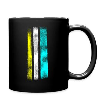 Rayures de style vintage - Mug uni - noir - Droite
