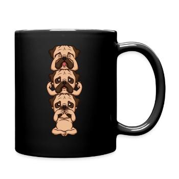 Nicht sehen Nicht hören Nicht sprechen - Tasse einfarbig - Schwarz - Rechts