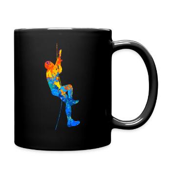 Bouldern Klettern Boulder Boulderer Kletterhalle - Tasse einfarbig - Schwarz - Rechts