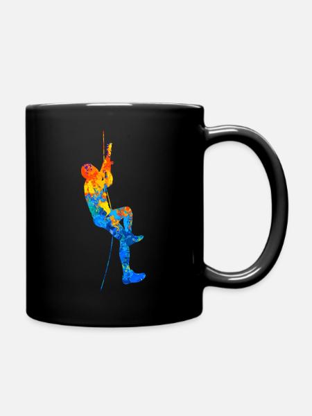 Bouldering Climbing Boulder Boulderer Climbing Hall - Full Colour Mug - black