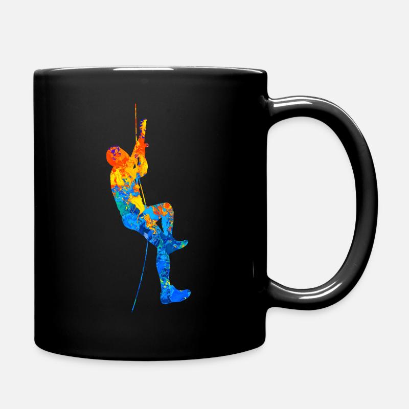 Bouldern Klettern Boulder Boulderer Kletterhalle - Tasse einfarbig - Schwarz