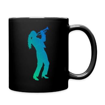 Women's Trumpeter Men Jazz Trumpeter Trumpet Play - Full Colour Mug - black - Right