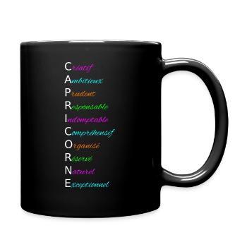 CAPRICORNE Créatif Ambitieux Prudent Responsable - Mug uni - noir - Droite