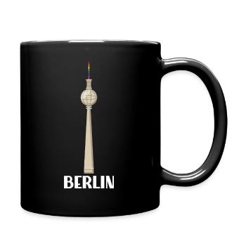 Berlin Fernsehturm - Tasse einfarbig - Schwarz - Rechts