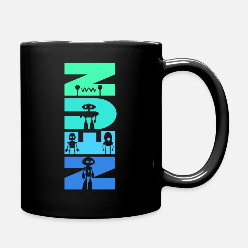 Geburtstag Kinder 9 Jahre alt Robotik Roboter - Tasse einfarbig - Schwarz