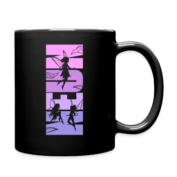 Feen 9. Geburtstag 9 Jahre alt Mädchen Fee - Tasse einfarbig - Schwarz - Rechts