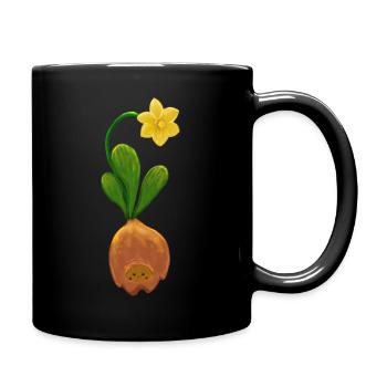 Narzisse - Tasse einfarbig - Schwarz - Rechts