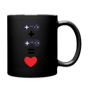 Coop Gaming, Gaming love, Retro Controller Design - Tasse einfarbig - Schwarz - Rechts