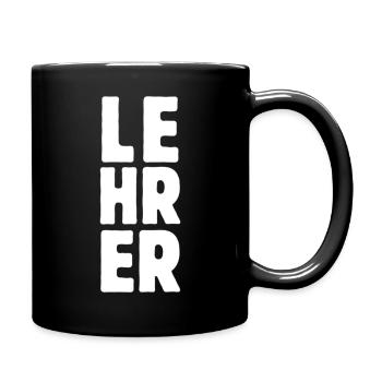 Lehrer Lehrkraft Unterrichten Schule Internat - Tasse einfarbig - Schwarz - Rechts