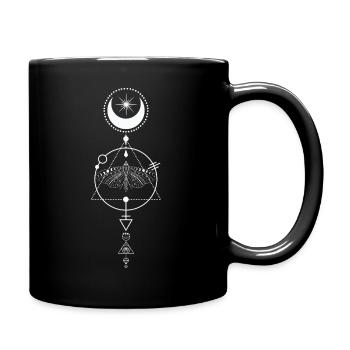 Celestial Moth Alchemy Glyph - Full Colour Mug - black - Right
