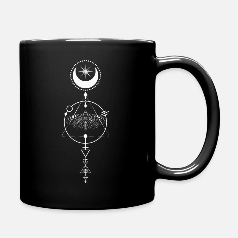 Alchemie der Himmlischen Motte Glyphe - Tasse einfarbig - Schwarz