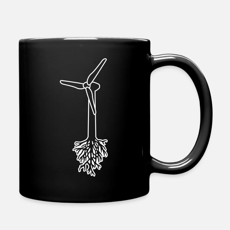 Think Green Energie – Umwelt Windkraft Ökostrom - Tasse einfarbig - Schwarz