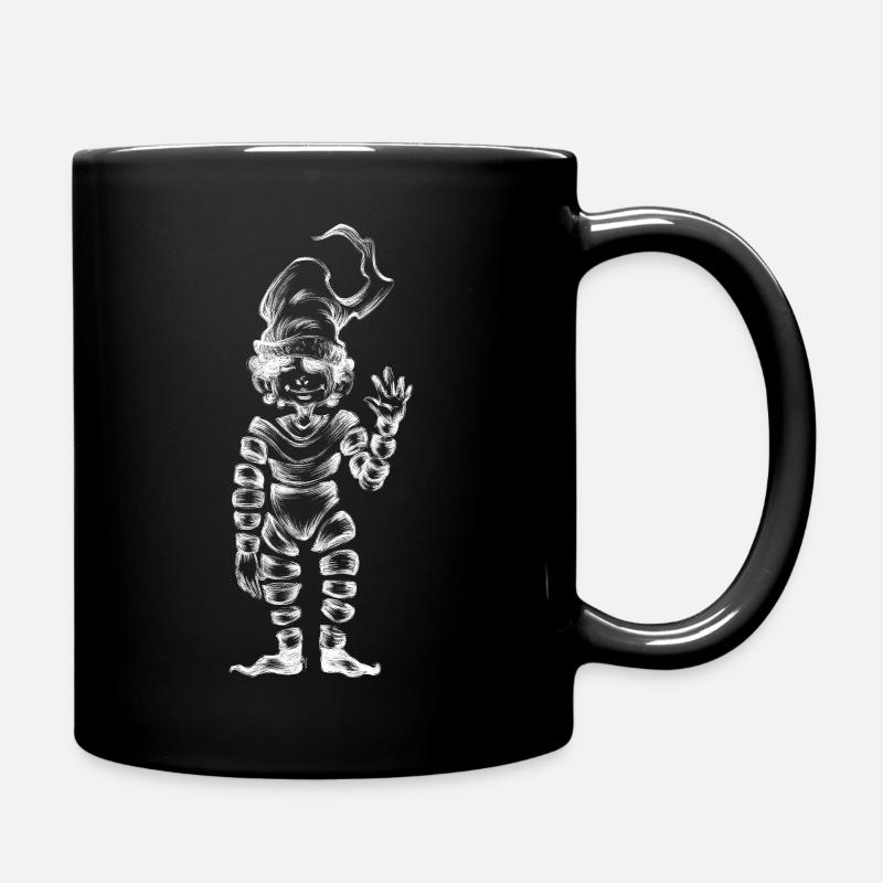 Kleines, unsichtbares weißes - Tasse einfarbig - Schwarz
