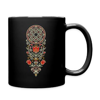Ornement populaire de Łada - Mug uni - noir - Droite