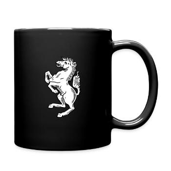Westphalia horse white - Full Colour Mug - black - Right