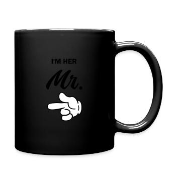 im her mr - Tasse einfarbig - Schwarz - Rechts