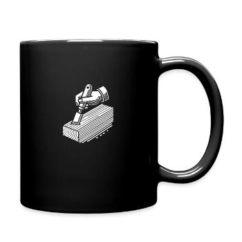 Conception de sculpture sur bois - Mug uni - noir - Droite