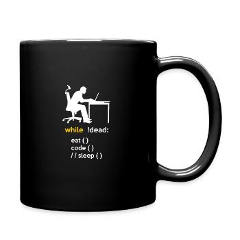 Eat Sleep Code Repeat Coder Programmer Software De - Tasse einfarbig - Schwarz - Rechts