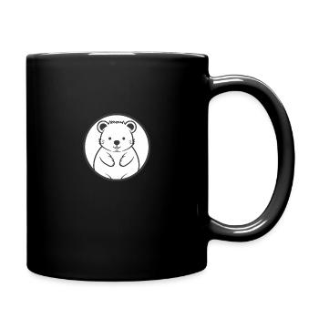 Joyful Monochrome: Simplistic Quokka Print - Full Colour Mug - black - Right