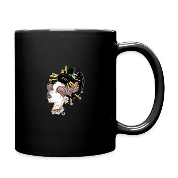 Namakubi and mushrooms - Full Colour Mug - black - Right