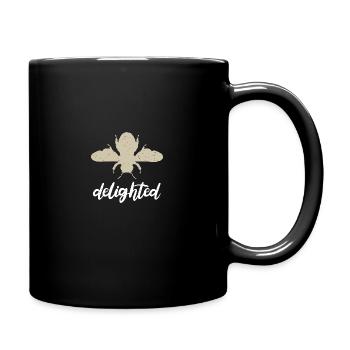 Beige Bee Delighted Biene Be Delighted - Full Colour Mug - black - Right