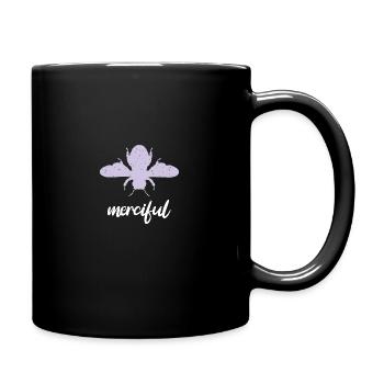 Purple Pastel Bee Merciful Bee Be Merciful - Full Colour Mug - black - Right