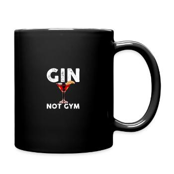 Alcohol Gin Not Gym Funny Men Women Cocktail Gift - Full Colour Mug - black - Right