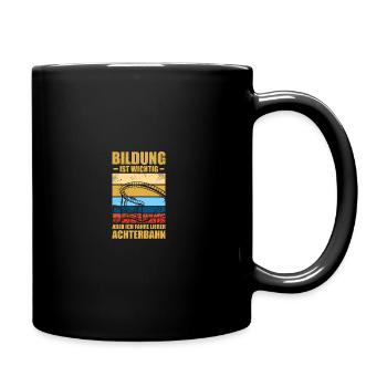Bildung Freizeitpark Rollercoaster Achterbahn - Tasse einfarbig - Schwarz - Rechts