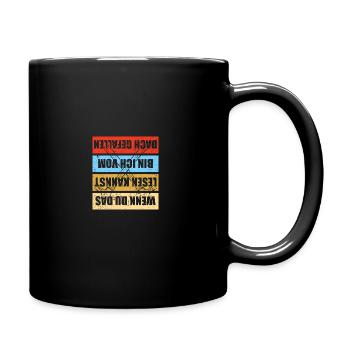 Wenn du das lesen Dachdeckermeister Dachdecker - Tasse einfarbig - Schwarz - Rechts