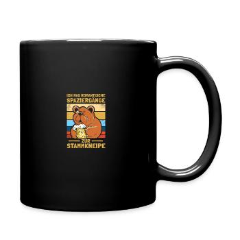 Stammkneipe Biertrinker Bierliebhaber Bier Sauf - Tasse einfarbig - Schwarz - Rechts